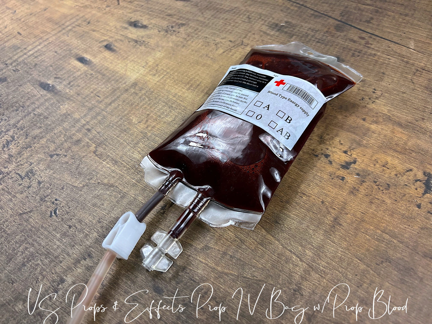 Prop IV Bag w/Prop Blood, Fake IV Bag w/Fake Blood, Nurse Doctor Props