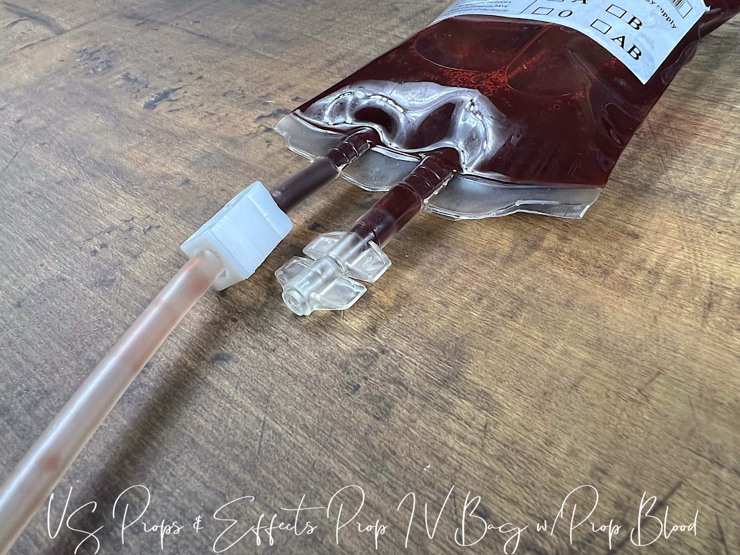 Prop IV Bag w/Prop Blood, Fake IV Bag w/Fake Blood, Nurse Doctor Props