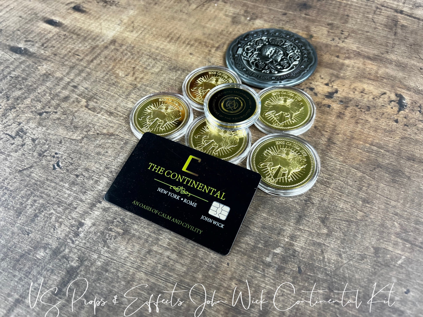 John Wick Continental Kit- Includes Continental Coin and Card Kit, John Wick props