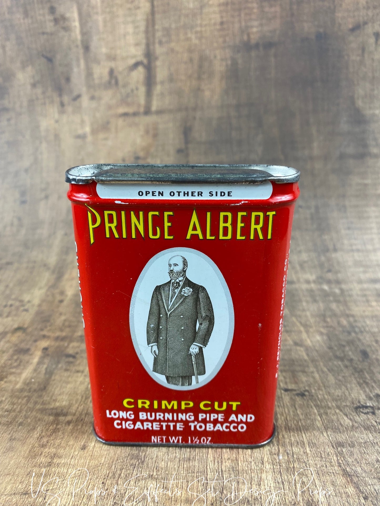 US's Prop Shop Vintage presents Set of Vintage Prince Albert Crimp Cut Tobacco Tin