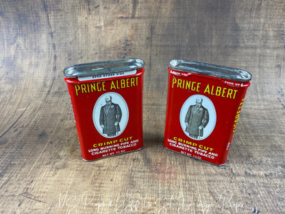 US's Prop Shop Vintage presents Set of Vintage Prince Albert Crimp Cut Tobacco Tin